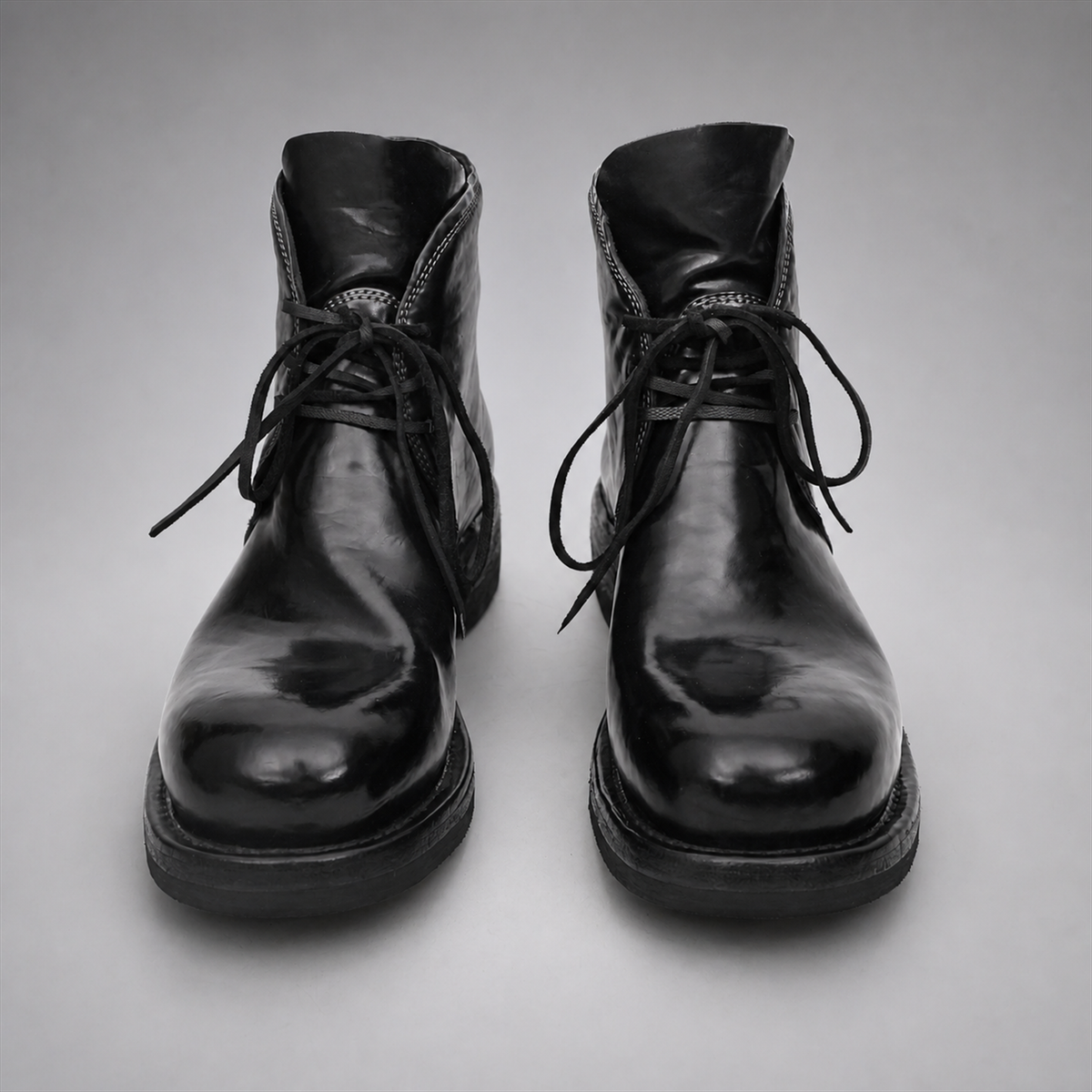 PASCH Mercer Plain-Toe Chukka Boot in Black Shell Cordovan