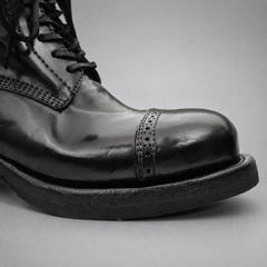 PASCH Foundry Cap-Toe Service Boot in Black Shell Cordovan