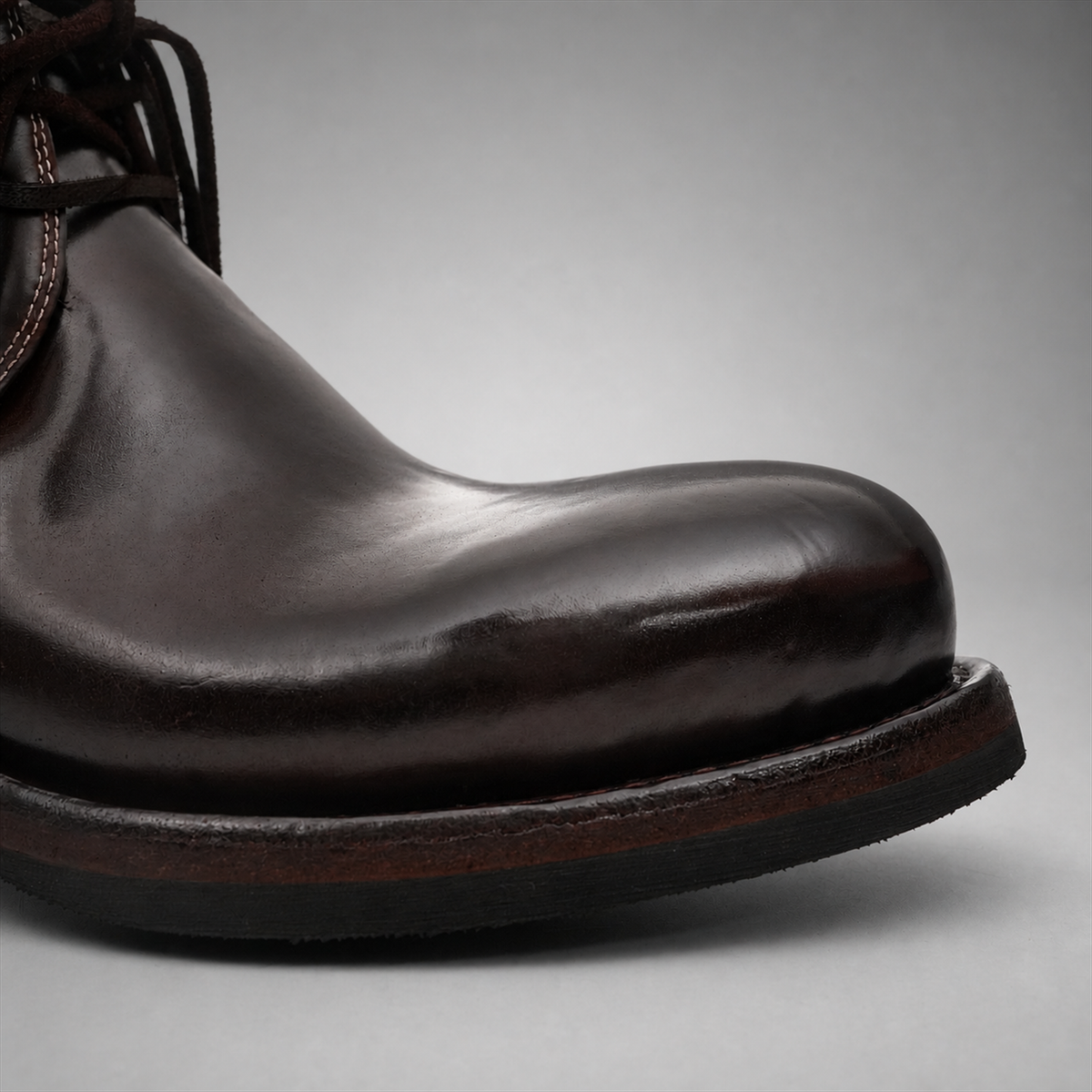 PASCH Mercer Object-Dyed Chukka Boot in Brown Shell Cordovan