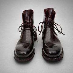 PASCH Mercer Object-Dyed Chukka Boot in Brown Shell Cordovan