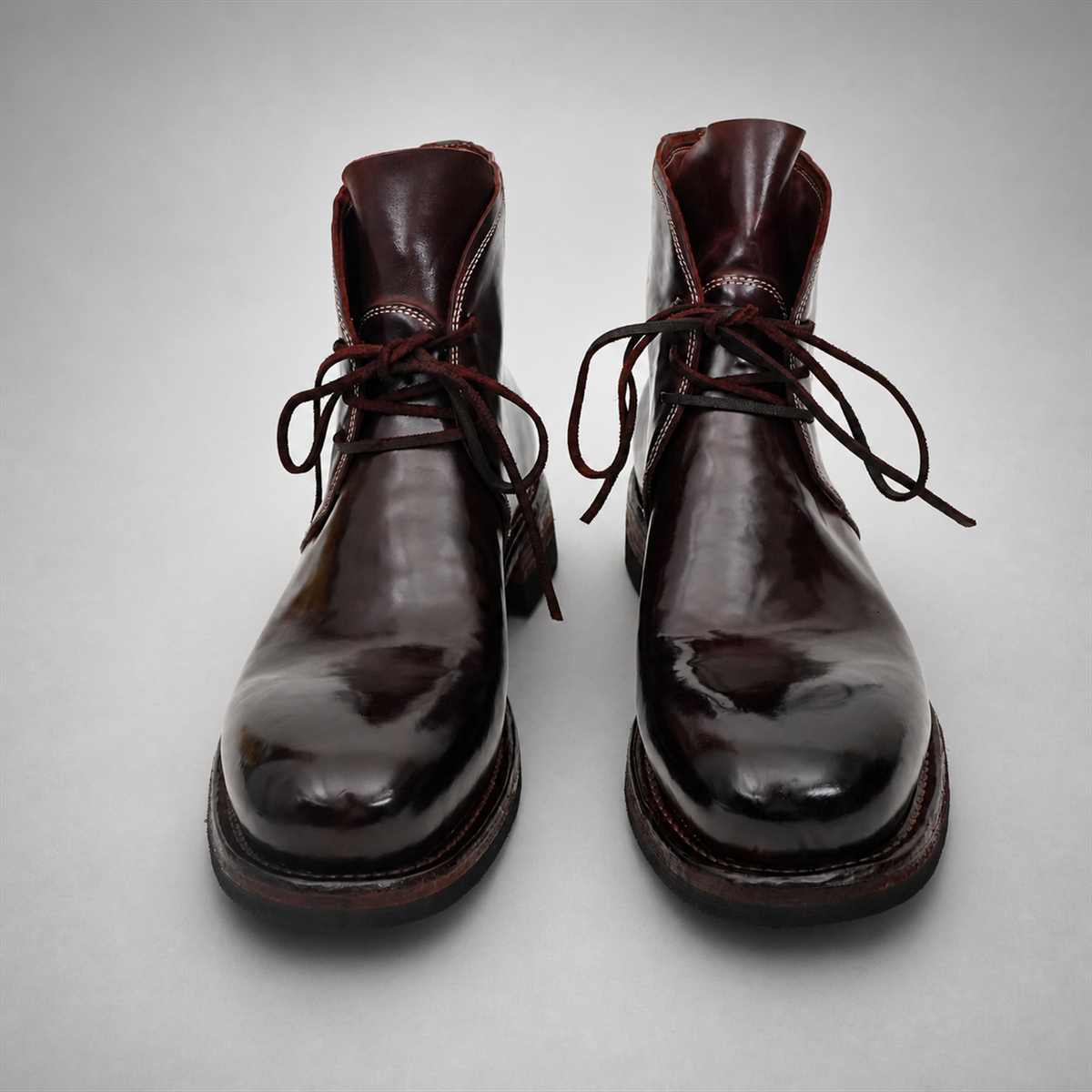 PASCH Mercer Object-Dyed Chukka Boot in Brown Shell Cordovan