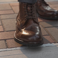 Alder Wingtip Boot - Coffee Brown