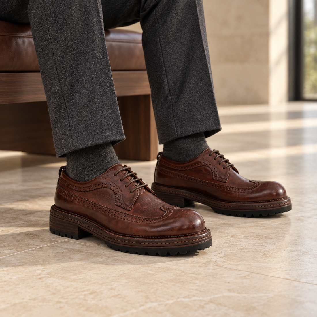 Styling inspiration: Wellington with charcoal tailoring.